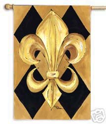 Fleur De Lis New Orleans Large Canas Flag