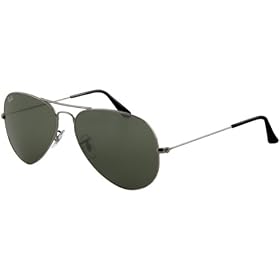 Ray-Ban RB3025 Aviator Large Metal Icons Racewear Sunglasses - Color: Gunmetal/Crystal Grey