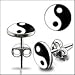 Ying Yang Logo Silver Earring Body Piercing Jewelry