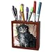 Florene Decorative Cat - Kitten And Flowers - Tile Pen Holders-5 inch tile pen holder