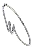 14K White Gold Diamond Zig Zag Bracelet