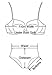 Dreamy Girl Womens White and Black Cutout Design Bikini Set Two Piece Swimsuit