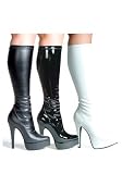 5.5 inch Heel Stretch Knee Boot Women's Size Shoe With Inner Zipper