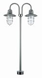 Lamppost 2-Light Outdoor Lamp Post in Stainless Steel