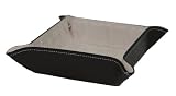 Men's Black Change Valet Tray - Genuine Leather