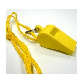 Plastic Whistle - Assorted colours (sold individually)