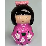 Japanese Doll Money Box - Pink