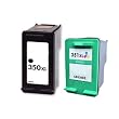 HAUTE CAPACITE : 2 Cartouches d'encre remanufactur?e HP 350XL Noir(C336EE) + 351XL couleur(CB337EE)