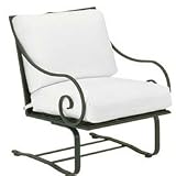 Riverton Cushioned Spring Lounge Chair - Wrought Iron Patio Furniture