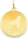 rottweiler7  - 14K Gold Rottweiler Disc Charm