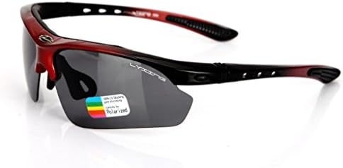 Polarized Sports Sunglasses with 5 Set Interchangeable Lenses for Cycling Hiking Fishing