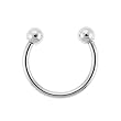HORSESHOE WITH BALL Gauge: 16, Ball Size: 3mm, Length: 10mm Sold as a Pair