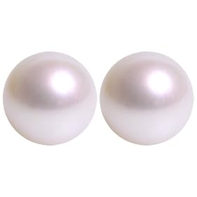 9ct Yellow Gold 8-8.5mm White Cultured Freshwater Studs