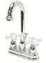 Kingston Brass KB3611PX Restoration Deck Mount Bathroom Faucet with Brass Pop-Up, Chrome