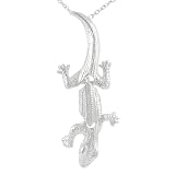 Sterling Silver Movable Gecko Pendant