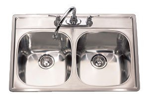 Kindred D223395K1E Double Bowl Gauge Sink