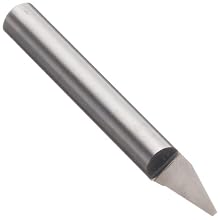 CR Onsrud 37-30 Series Solid Carbide Engraving Tool, Uncoated (Bright) Finish, 1 Flute