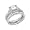 Sterling Silver Engagement 2 Set Ring with Cubic Zirconia - Size: 5-9, 5