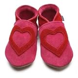 InchBlue Lederschuhe Herzchen rot