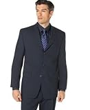Alfani Three-Button Navy Wool Suit