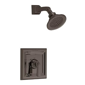 American Standard T555.501.068 Town Square Shower Only Trim Kit with 4-1/2-Inch Rain Showerhead, Brass Shower Arm, Blackened Bronze