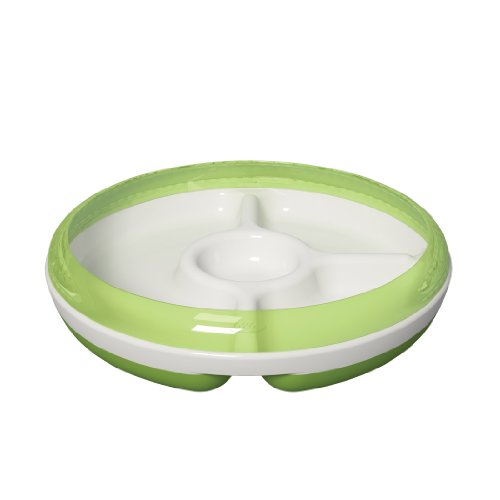 OXO Tot仕切り付プレート(グリーン) FDOX6113700