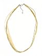 Necklace Cord For Pendants - D11 - 5-Strand Organza and Cord Mixed ~ 17" + 2" Extension Chain ~ Silver Plated Ends ~ Gold