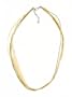 Necklace Cord For Pendants - D11 - 5-Strand Organza and Cord Mixed ~ 17" + 2" Extension Chain ~ Silver Plated Ends ~ Gold