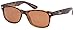 Gamma Ray Polarized UV400 Classic Style Sunglasses with Mirror Lens, Tortoise Frame Copper Lens