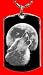 Howling Wolf Photo Dog Tag Necklace+Gift Box