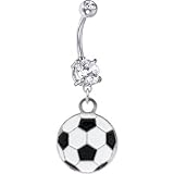 Sports Soccer Belly Ring