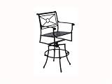 Windham Castings Windsor Cast Aluminum Metal Arm Swivel Patio Counter Stool