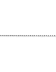 14k White Gold 9in 1.8mm Handmade D/C Rope Anklet Chain. Metal Wt- 2.7g