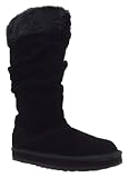 Skechers Womens Keepsakes Lucky One Black Mid Calf Suede Upper Boots