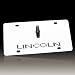 Lincoln Black Logo Emblem and Nameplate on Chrome License Plate