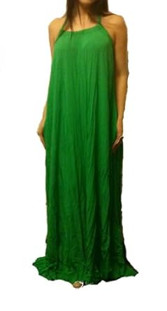 An Elan Usa Maxi Halter Tie Flowy Long Dress (RY597) at Amazon Womenâs Clothing store: