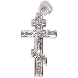 Sterling Silver Orthodox Cross - Large ( 3.1cm or 1.25 inches) - Thick