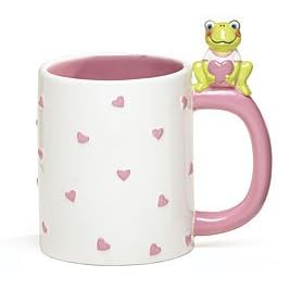 Adorable Frog With Hearts Coffee Mug Cup Great Gift Item by Leapin Lily Collection