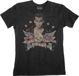 Cry Baby - Johnny Depp Tattoo T-Shirt - Vintage Black