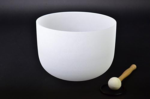 12'' New Frosted D Sacral Chakra Quartz Crystal Singing Bowl