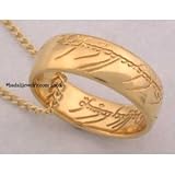 Gollum Gold One Ring TM-Gold Plated with Plain Script-24