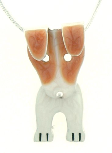 Jack Russell Terrier w/ Moveable Legs Pendant Necklace