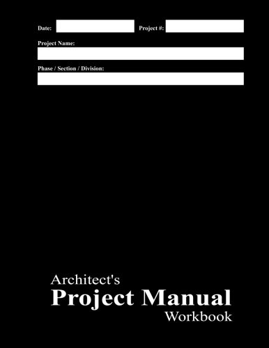 Architect's Project Manual Workbook: Black Cover