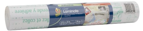Duck 1115496 Laminate Adhesive Peel N' Stick Shelf Liner, Clear, 12-Inch Wide by 36-Feet Long