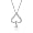 Eve's Addiction Lucky Spade Sterling Silver CZ Casino Pendant, 18 inches