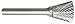 MA Ford 72253 4.8mm Back Taper Miniature Carbide Bur 10-Deg.SN-53M-D Double-cut