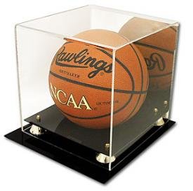 Collectible Deluxe Acrylic NBA - NCAA Size Basketball Display Case - With Mirror