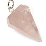 ROSE QUARTZ - FACETED Divination PENDULUM - Healing Stone