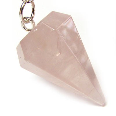 ROSE QUARTZ - FACETED Divination PENDULUM - Healing Stone