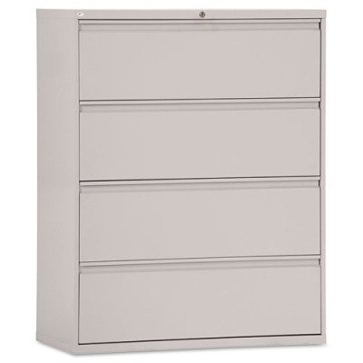 Four-Drawer Lateral File Cabinet - 42w x 19-14d x 54h Light Gray